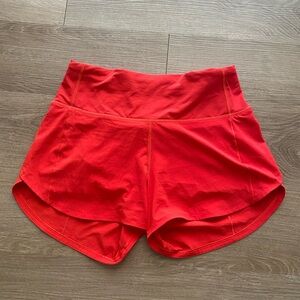 Lululemon Speed Up High Rise Lined Short 4 in - Hot Heat